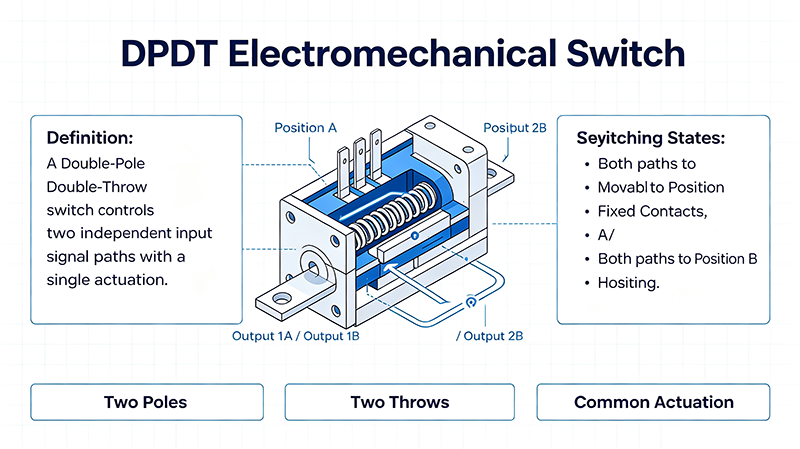 DPDT Electromechanical Switch
