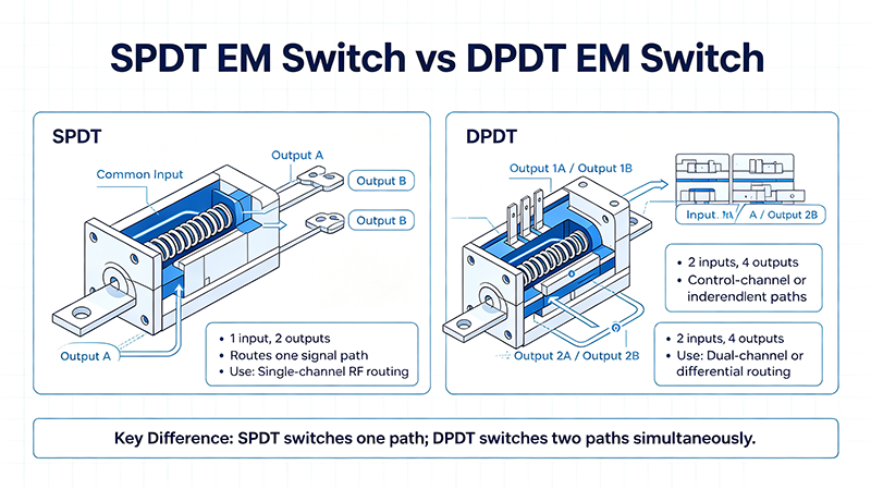 SPDT EM Switch vs DPDT EM Switch