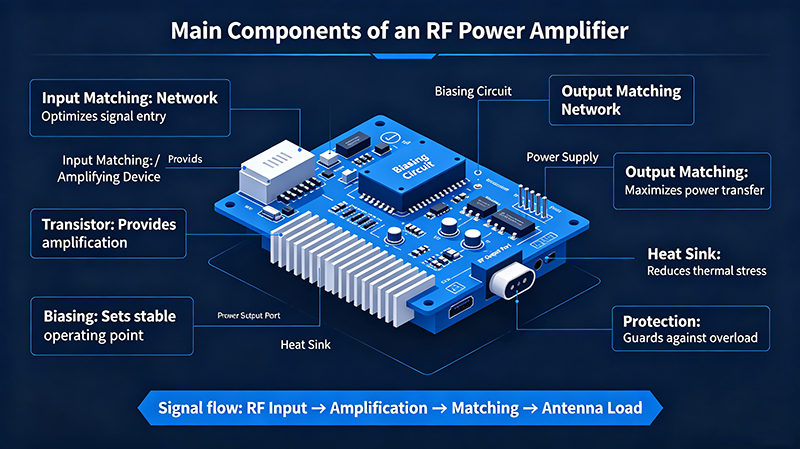 Main Components of an RF Power Amplifier