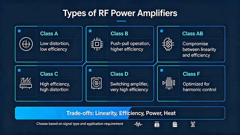 Types of RF Power Amplifiers