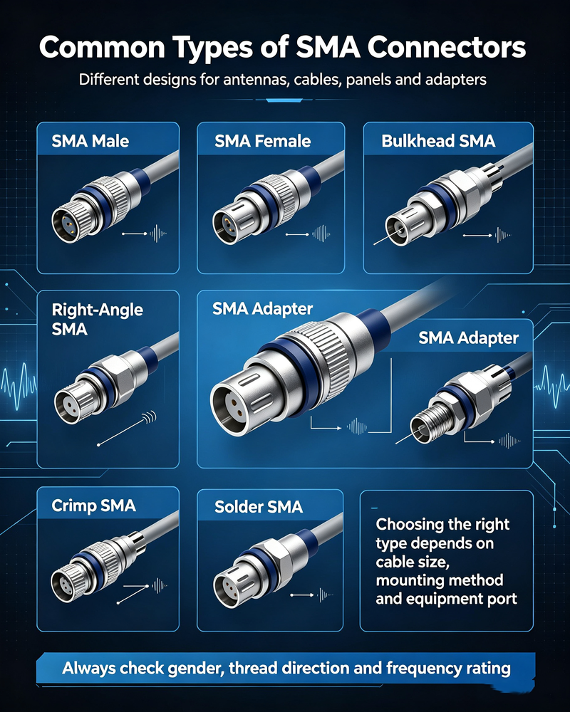 Common Types of SMA Connectors