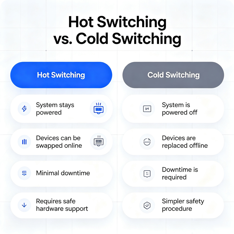Hot Switching vs. Cold Switching