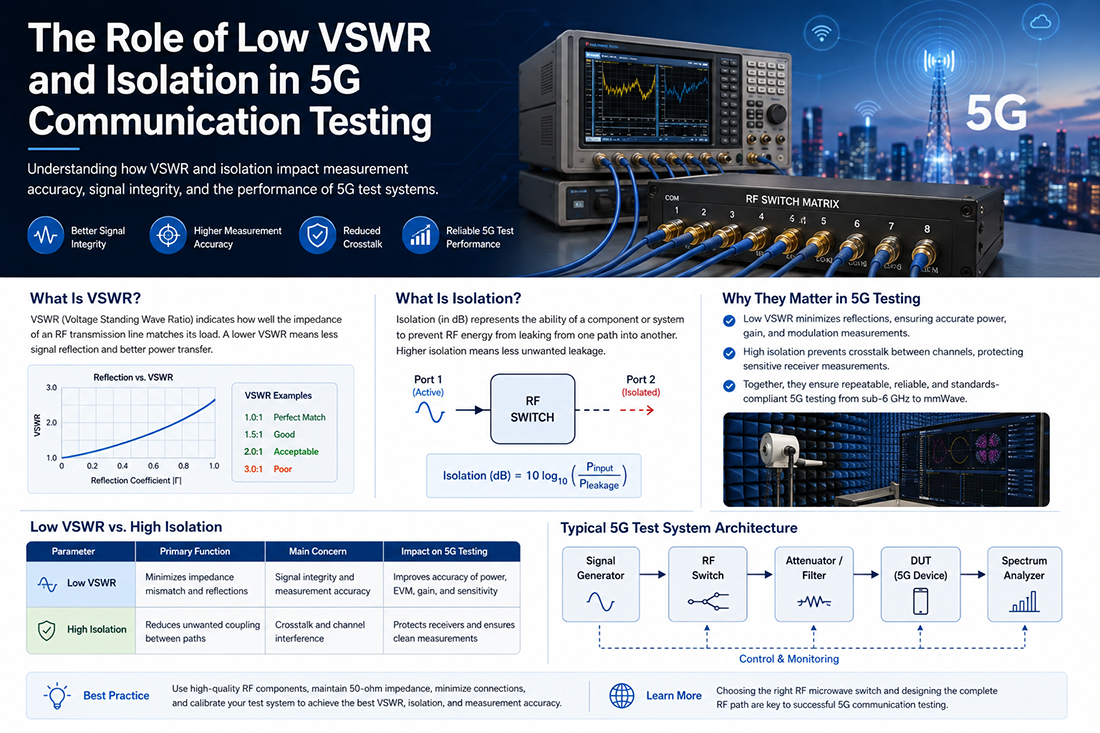 The Role of Low VSWR and Isolation in 5G Communication Testing