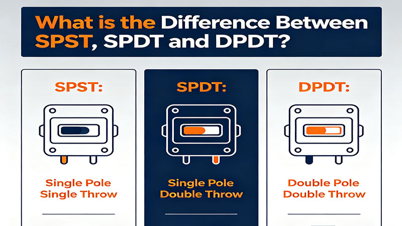 What is the Difference Between, SPST, SPDT and DPDT?