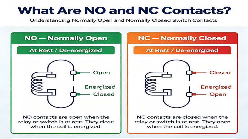 What are Normally Closed vs Normally Open Switch Contacts?