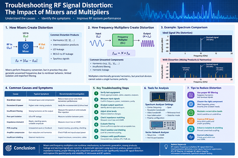 Troubleshooting RF Signal Distortion: The Impact of Mixers and Multipliers