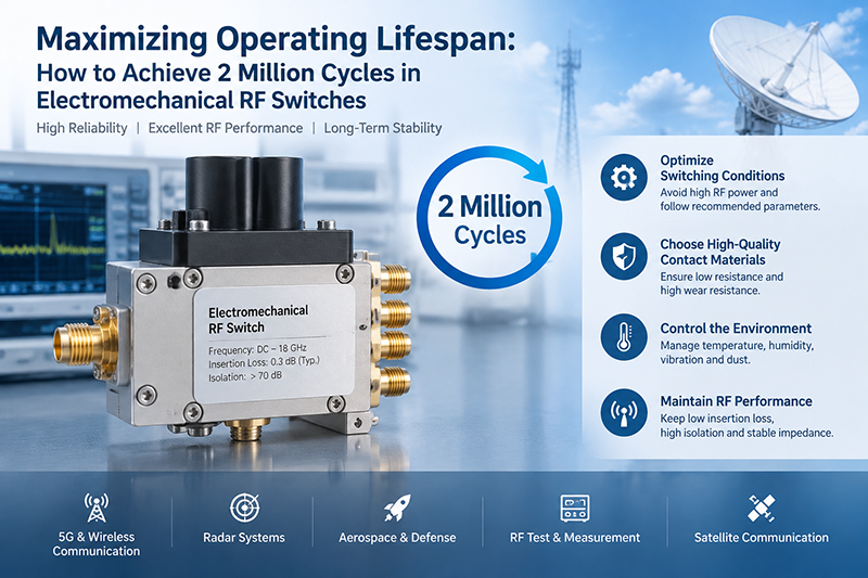 Maximizing Operating Lifespan: How to Achieve 2 Million Cycles in Electromechanical RF Switches
